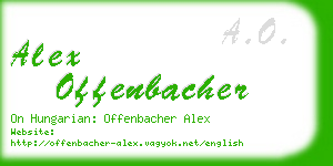 alex offenbacher business card